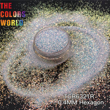 Load image into Gallery viewer, TCT-653 Hexagon Nails Glitter High Brightness White Rainbow Decoration Manicure Nagel Konst ネイル Festival Accessories Supplier
