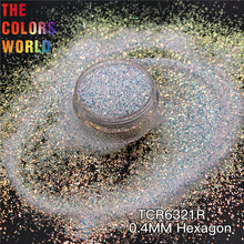 Load image into Gallery viewer, TCT-158 Hexagon Nails Glitter High Brightness White Rainbow Decoration Manicure Nagel Konst ネイル Festival Accessories Supplier