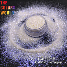Load image into Gallery viewer, TCT-158 Hexagon Nails Glitter High Brightness White Rainbow Decoration Manicure Nagel Konst ネイル Festival Accessories Supplier