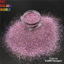 Load image into Gallery viewer, TCT-336 Holographic Solvent Resistant Ultra Fine Sparkle Hexagon Glitter Eye shadow DIY
