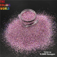 Load image into Gallery viewer, TCT-336 Holographic Solvent Resistant Ultra Fine Sparkle Hexagon Glitter Eye shadow DIY