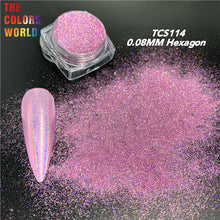 Load image into Gallery viewer, High Sparkling Holographic Hexagon Powder TCS114
