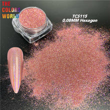 Load image into Gallery viewer, High Sparkling Holographic Hexagon Powder TCS115
