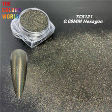 Load image into Gallery viewer, High Sparkling Holographic Hexagon Powder TCS121
