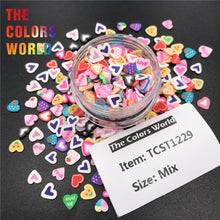 Load image into Gallery viewer, TCST-019 Heart Valentine's Day Polymer Clay Hot Soft Clay Craft Sprinkles Uña Nail Art DIY