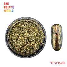 Load image into Gallery viewer, TCT-247 Chameleon Multi Chrome Nail Powder Natural Mica Iridescent Nail Flakes