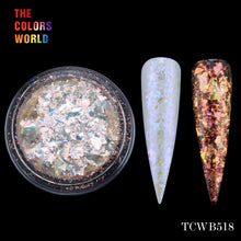 Load image into Gallery viewer, TCT-238 Unicorn White Chameleon Flakes Magic Aurola Foil Chrome Chameleon Shards