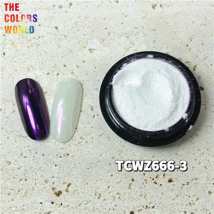 TCT-620 Diamond Magic Mirror Effect Pigment Aurora Chrome Nail Pearl Rubbing Dipping Pixie Dust Gel Polish Nails Art Glitter