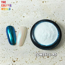 Load image into Gallery viewer, TCT-620 Diamond Magic Mirror Effect Pigment Aurora Chrome Nail Pearl Rubbing Dipping Pixie Dust Gel Polish Nails Art Glitter