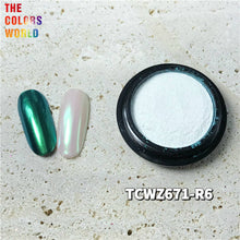Load image into Gallery viewer, TCT-620 Diamond Magic Mirror Effect Pigment Aurora Chrome Nail Pearl Rubbing Dipping Pixie Dust Gel Polish Nails Art Glitter