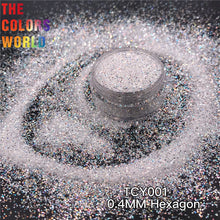 Load image into Gallery viewer, TCT-158 Hexagon Nails Glitter High Brightness White Rainbow Decoration Manicure Nagel Konst ネイル Festival Accessories Supplier