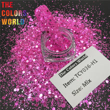 Load image into Gallery viewer, TCT-567 Shinning Glitter Chunky Nail Glitter Flash Nail Decoration Arte de uñas Tumbler Crafts DIY Manicure Festival Accessories