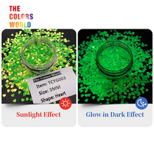 Load image into Gallery viewer, Luminous Glow In Dark Heart Sequins