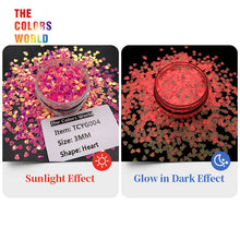 Load image into Gallery viewer, Luminous Glow In Dark Heart Sequins