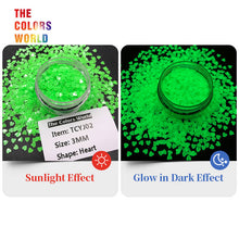 Load image into Gallery viewer, Luminous Glow In Dark Heart Sequins