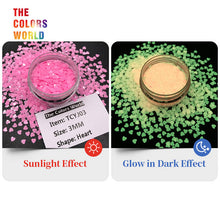 Load image into Gallery viewer, Luminous Glow In Dark Heart Sequins