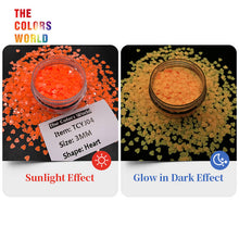 Load image into Gallery viewer, Luminous Glow In Dark Heart Sequins