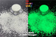 Load image into Gallery viewer, Luminous Glow in Dark Glitter 0.6mm Hexagon