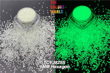 Load image into Gallery viewer, Luminous Glow in Dark Glitter 1mm Hexagon
