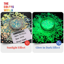 Load image into Gallery viewer, Luminous Glow In Dark Heart Sequins