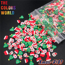 Load image into Gallery viewer, TCT-633 Christmas Non Toxic Nail 3D Decorations , Polymer Clay Slices For Crafts Making
