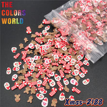 Load image into Gallery viewer, TCT-633 Christmas Non Toxic Nail 3D Decorations , Polymer Clay Slices For Crafts Making