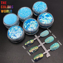 Load image into Gallery viewer, TCR337A Iridescent Rainbow Hexagon Shape Nail Glitter Face Panit Handwork Decoration