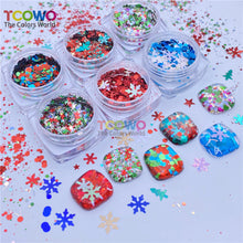 Load image into Gallery viewer, TCT-932 Christmas Sparkle Glitter Sequins Non-Toxic Eco-Friendly PET Glitter for Nail Art, Resin, Candle, DIY Crafts, Face Body Hair Makeup, Festival &amp; Wedding Decorations
