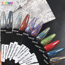 Load image into Gallery viewer, TCT-814 TCOWO Strong Holographic Color Fine Glitter Solvent Resistant Ultrathin Material Nails Art Manicure Makeup DIY Decoration Powder
