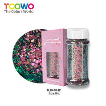 Load image into Gallery viewer, TCT-920 Chunky Chameleon Multichrome Color Shifting Glitter Powder in Shaker Bottle for DIY Crafts, Manicure &amp; Epoxy Resin
