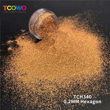 Load image into Gallery viewer, TCT-686 &amp; TCT-684&nbsp;High Temperature Resistant Metallic Aluminium Glitter Powder Heat Resistant Pigment for Plastic Injection Crafts 0.2mm Colourful Hexagon Aluminum Glitter with MSDS Certification
