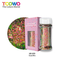 Load image into Gallery viewer, TCT-920 Chunky Chameleon Multichrome Color Shifting Glitter Powder in Shaker Bottle for DIY Crafts, Manicure &amp; Epoxy Resin
