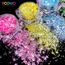 Load image into Gallery viewer, TCT-1046 Embossed High Sparkle Silver Mirror Glitter Bulk Wholesale, Eco-Friendly PET Mix Size Chunky Glitter Powder for Nail Art Resin Tumblers Crafts Valentine Decor
