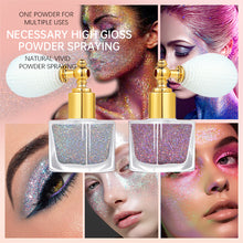 Load image into Gallery viewer, TCT-903 Holographic Body Glitter Sprayer, 12 Colors Fine Glitter for Face Hair Eye Nail, Non-Sticky Portable Makeup Sparkle
