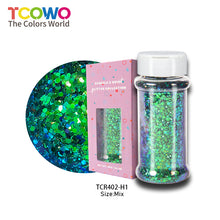 Load image into Gallery viewer, TCT-920 Chunky Chameleon Multichrome Color Shifting Glitter Powder in Shaker Bottle for DIY Crafts, Manicure &amp; Epoxy Resin
