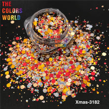 Load image into Gallery viewer, TCT-888 Biodegradable Christmas Mix Chunky Glitter, Eco-Friendly Cosmetic Grade, TCOWO Festive Red/Green/Gold Glitter (Wholesale Available)
