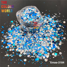 Load image into Gallery viewer, TCT-888 Biodegradable Christmas Mix Chunky Glitter, Eco-Friendly Cosmetic Grade, TCOWO Festive Red/Green/Gold Glitter (Wholesale Available)
