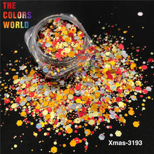 Load image into Gallery viewer, TCT-888 Biodegradable Christmas Mix Chunky Glitter, Eco-Friendly Cosmetic Grade, TCOWO Festive Red/Green/Gold Glitter (Wholesale Available)
