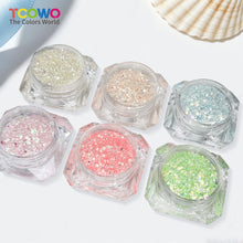 Load image into Gallery viewer, TCT-1066-3 Mixed Hexagon Flat PET Glitter Iridescent Rainbow Diamond Sparkle Macaron Shades Nail Art Craft Decoration

