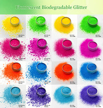 Load image into Gallery viewer, TCT-1058 Biodegradable Matte Fluorescent Glitter Eco-Friendly Vegan Cosmetic Grade Mix Chunky &amp; 0.4mm Fine Glitter for Nail Body Face Art &amp; Crafts
