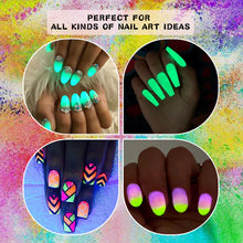 Load image into Gallery viewer, TCT-906 Neon Luminescent Powder Ombre Sprayer Glow in Dark Pigment Luminous Glitter for Nail Art Crafts Cosmetics DIY Projects
