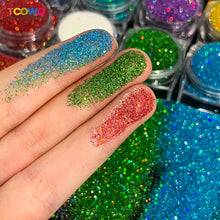 Load image into Gallery viewer, TCT-1067 Eco Friendly PET Fine Glitter Bulk Nail Powder High Gloss Non Toxic Vegan Hexagon Glitter for Nail Art Body Decor DIY Christmas Crafts Factory Direct Supply
