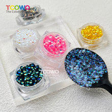 Load image into Gallery viewer, TCT-1032 Bubble Glitter Eco-Friendly Non-Toxic Polyester Chunky Beads 1mm 2mm 3mm Mix Multi Colors for DIY Nail Crafts Snowglobe Cups Face Body Decoration Wholesale Factory Supply
