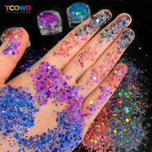 Load image into Gallery viewer, TCT-1063 &amp; TCT-1064 Fine &amp; Chunky Holographic PET Glitter Bulk Glitter for Nails High Brightness Safe Vegan Resin Craft Makeup Body Decoration
