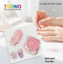 Load image into Gallery viewer, TCT-1066-3 Mixed Hexagon Flat PET Glitter Iridescent Rainbow Diamond Sparkle Macaron Shades Nail Art Craft Decoration
