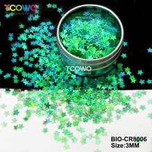 Load image into Gallery viewer, TCOWO Wholesale Biodegradable Plant Cellulose Glitter 28 Colors Mix Particle Size Heart Star Snowflakes for Cosmetics Crafts Christmas Weddings Parties EU Standard MSDS TUV Certified
