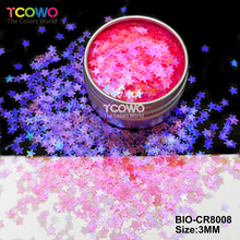 Load image into Gallery viewer, TCOWO Wholesale Biodegradable Plant Cellulose Glitter 28 Colors Mix Particle Size Heart Star Snowflakes for Cosmetics Crafts Christmas Weddings Parties EU Standard MSDS TUV Certified
