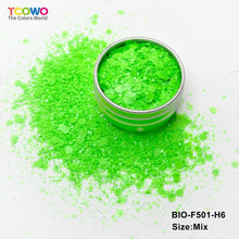 Load image into Gallery viewer, TCT-1058 Biodegradable Matte Fluorescent Glitter Eco-Friendly Vegan Cosmetic Grade Mix Chunky &amp; 0.4mm Fine Glitter for Nail Body Face Art &amp; Crafts
