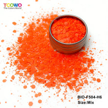 Load image into Gallery viewer, TCT-1058 Biodegradable Matte Fluorescent Glitter Eco-Friendly Vegan Cosmetic Grade Mix Chunky &amp; 0.4mm Fine Glitter for Nail Body Face Art &amp; Crafts
