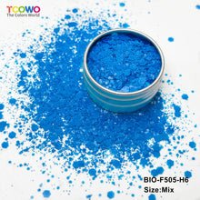 Load image into Gallery viewer, TCT-1058 Biodegradable Matte Fluorescent Glitter Eco-Friendly Vegan Cosmetic Grade Mix Chunky &amp; 0.4mm Fine Glitter for Nail Body Face Art &amp; Crafts
